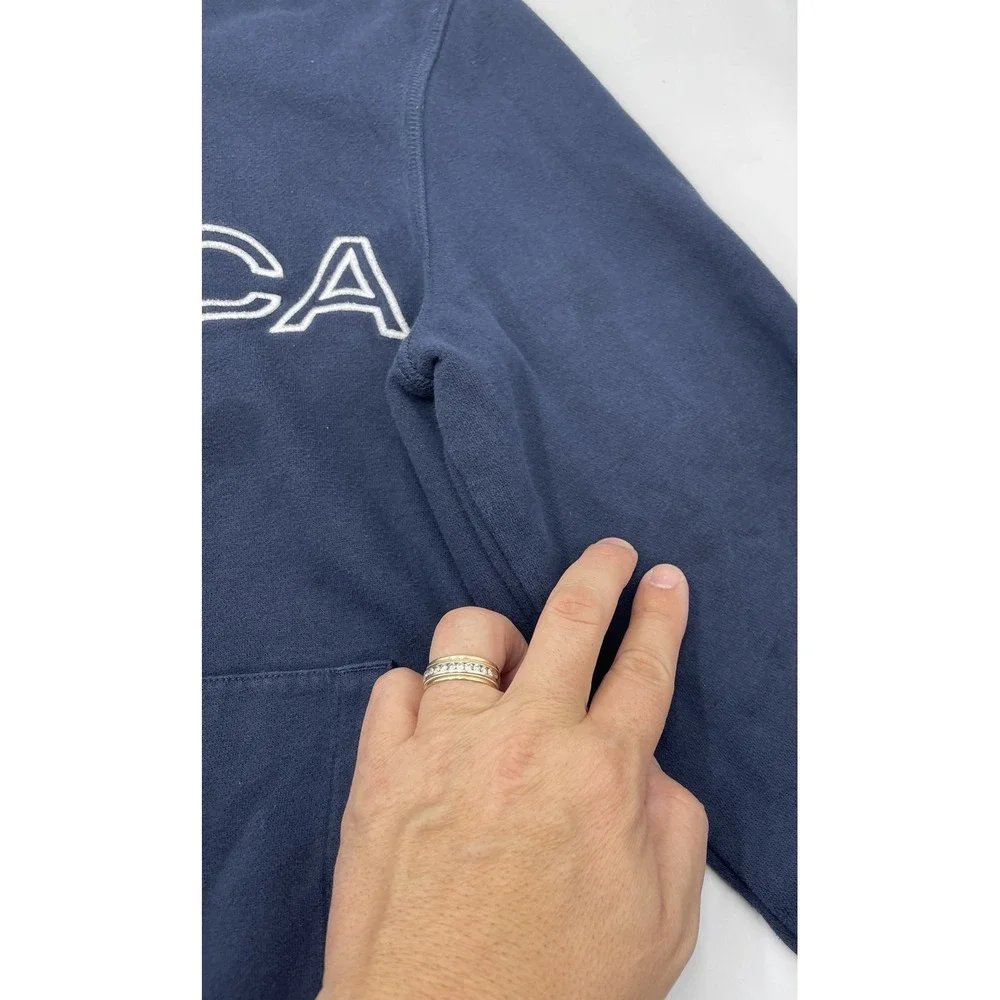 Nautica Mens Solid Blue Full Zip‎ Hoodie Size M #C464